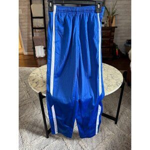 Nike Blue White Stripe Dri Fit BasketBall Zip Leg Track Pants Mens Size Large